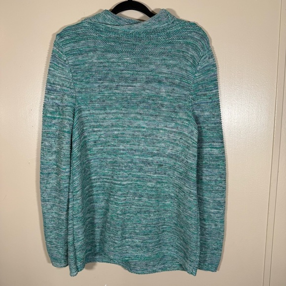 NWT J.Jill Quiet Luxury Tweed Color-mix Pullover Sweater Blue size Medium - Picture 4 of 10